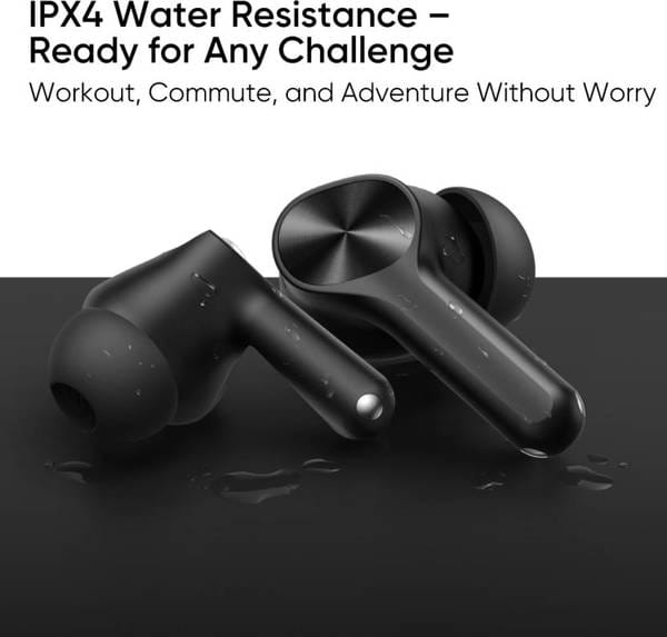 Realme Buds T200 Lite 48 hours battery Bluetooth Earbuds TWS (Volt Black) (Battery Life: 48 hours)